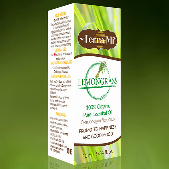 100% Organic Pure Lemongrass Oil - Therapeutic Grade
